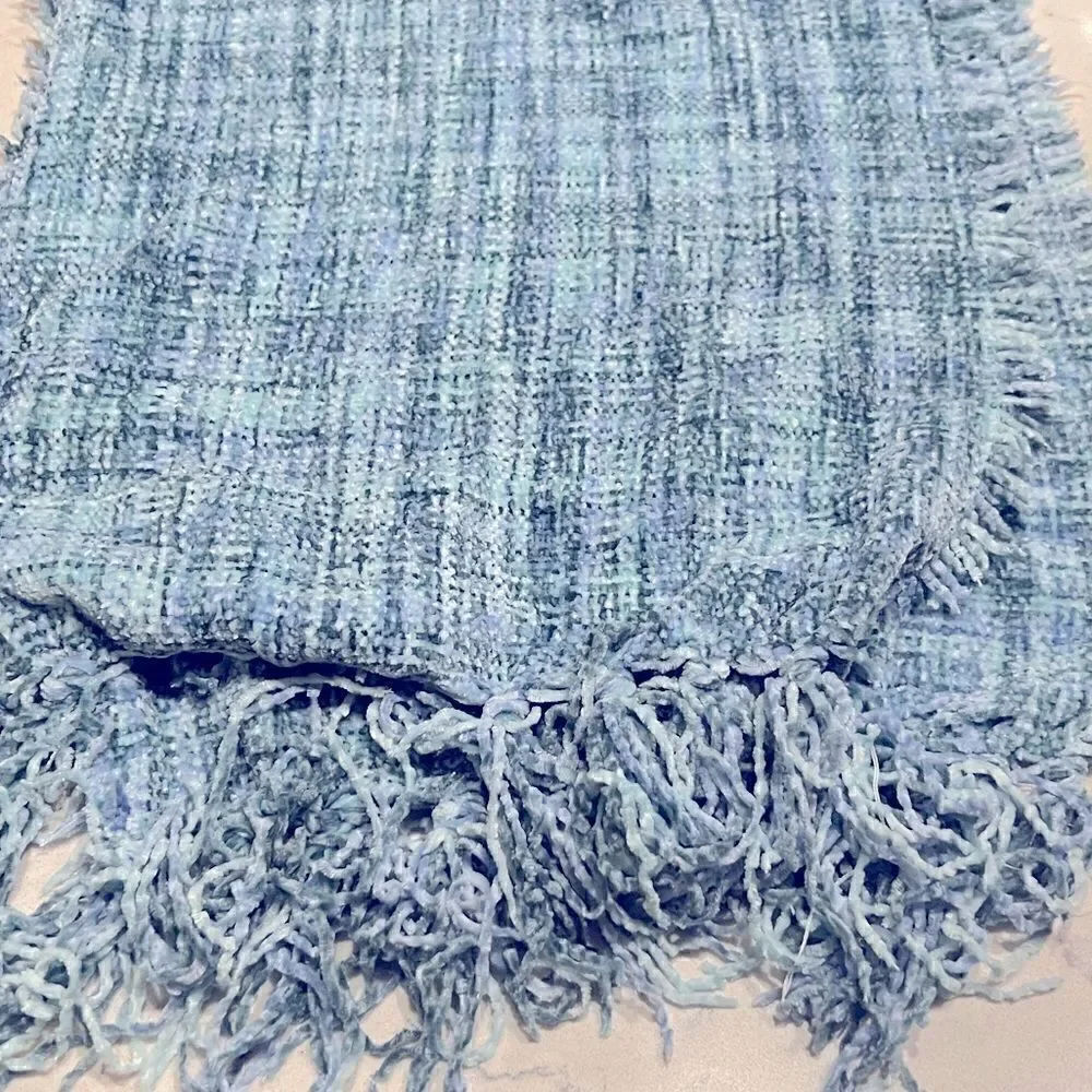 Charter Club Spacedye Chenille Wrap Scarf Came, women accessories blue green
